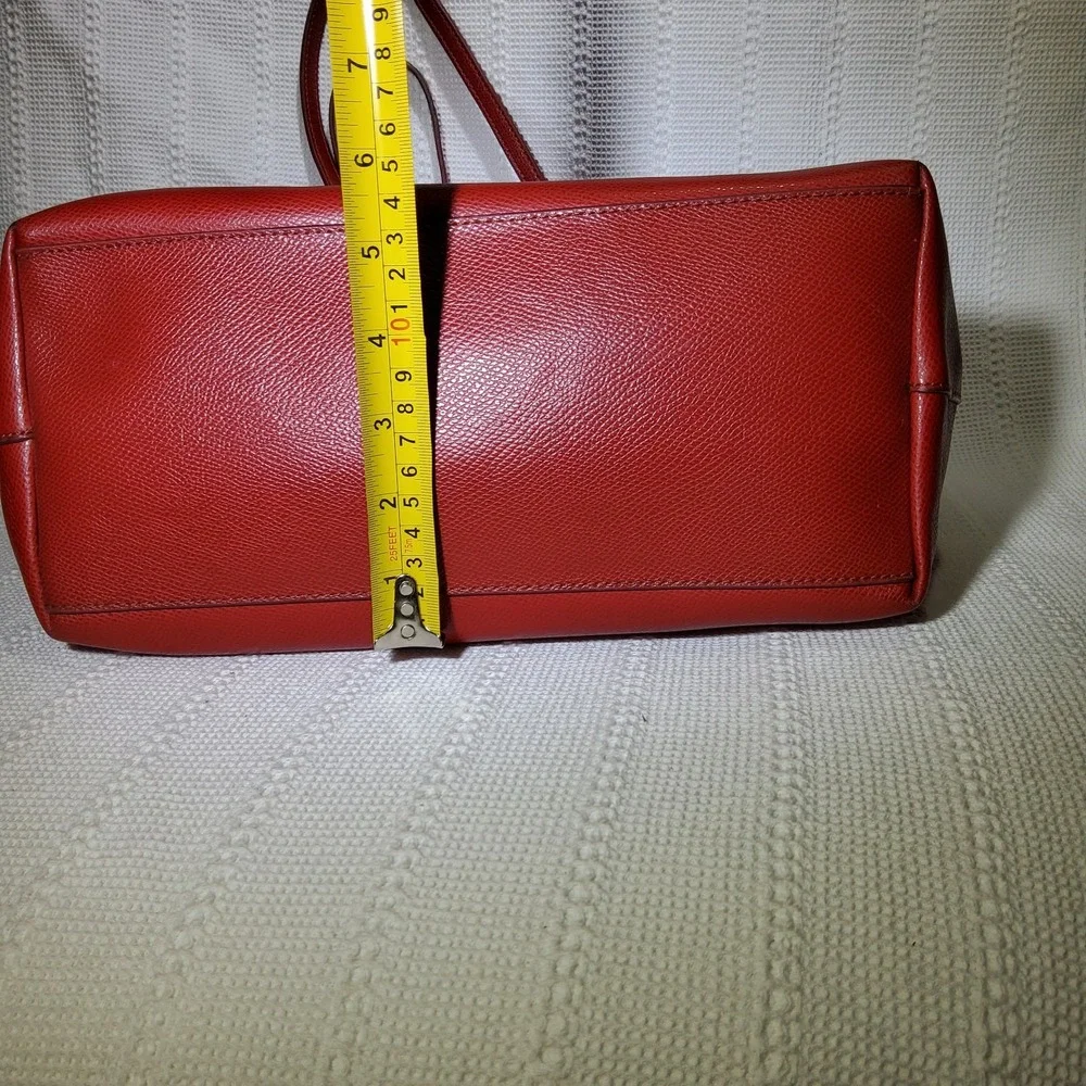 Coach City Tote‎ Crossgrain Leather F83857 True Red Zip Top Shoulder Bag Purse